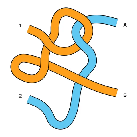 Match noodles maze in Rainbow strands
