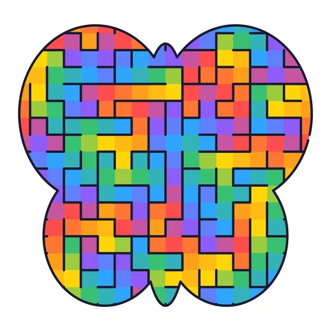 Butterfly maze in the Rainbow Flow look