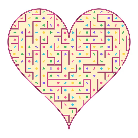 Heart maze in the Candy Shop look